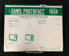 Sams Photofact Folder #1658 / Sony, Teknika, General Electric