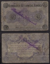 [18991] - KRIEGSJENNELAGERGELD POW camp money ROMBACH (obecnie: Rombas), Romb