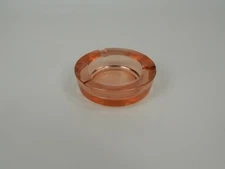 Salmon/Pink Clear Circular Ashtray 4"