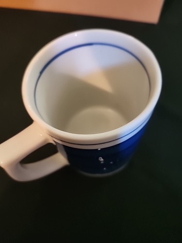 Japanese Incut Mug Blue White Flower Porcelain - Picture 3 of 5