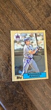 1987 TOPPS SIGNED CARD DOMINGO RAMOS SEATTLE MARINERS YANKEES BLUE JAYS # 641