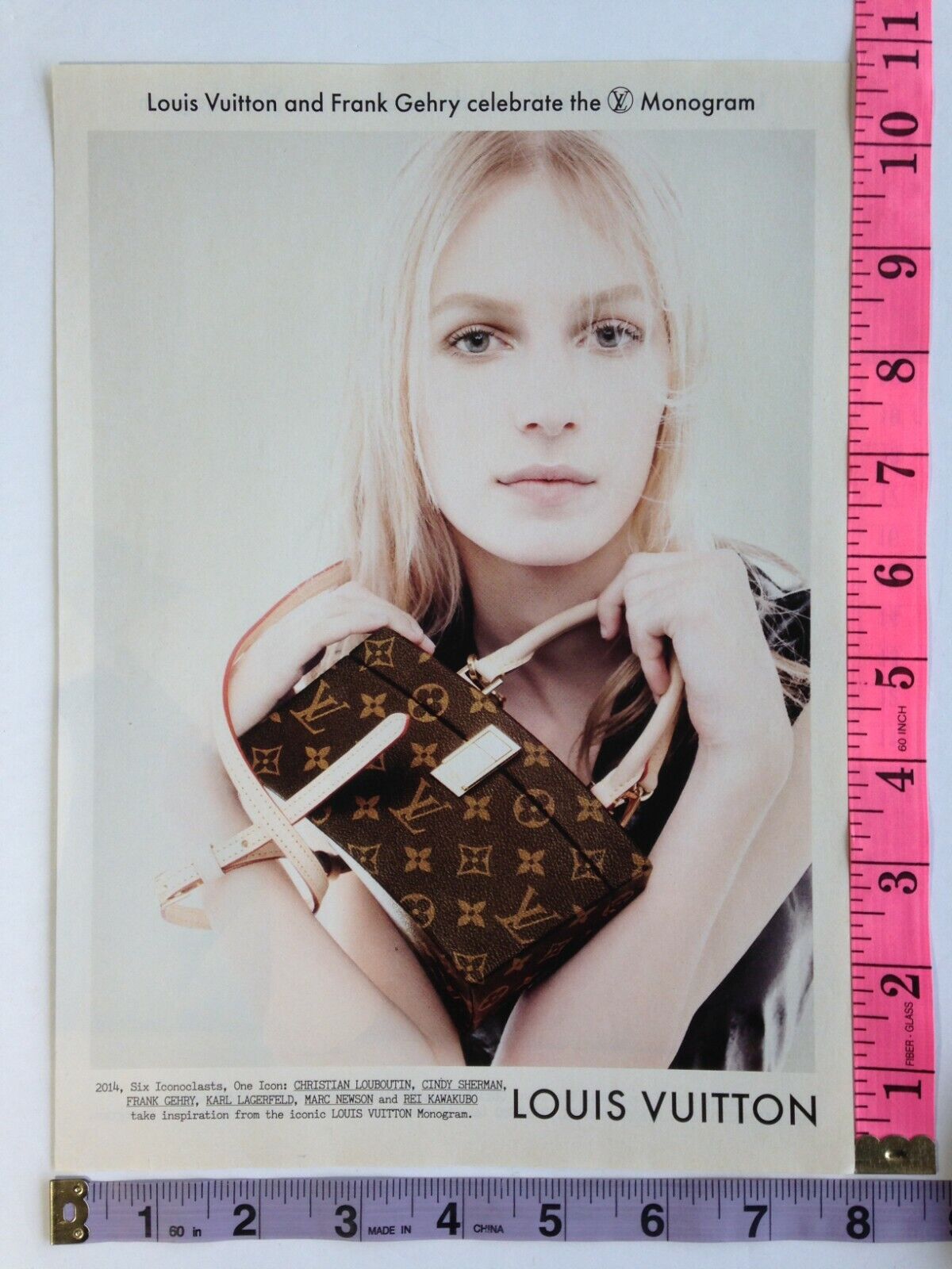 Print Ad - Louis Vuitton Frank Gehry designed bag photo, fashion, model