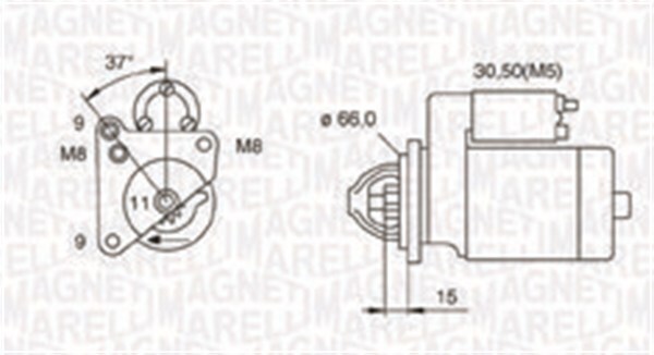 MAGNETI MARELLI 063721260010 Starter for CITROËN,FIAT,PEUGEOT,TOYOTA