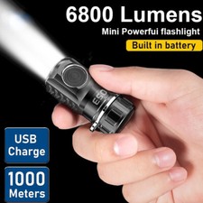 Llavero Linterna LED Recargable Alimentado por USB Luz Flash 3000 Lúmenes IPX8