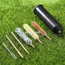Juego de 7 piezas Cal.38/357 9 mm pistola rifle pistola cañón mira cepillo de limpieza kits de herramientas