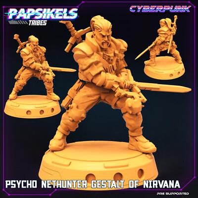 3D Printed Papsikels Cyberpunk Sci-Fi Psycho Nethunter Gestalt Of Nirvana - 28mm