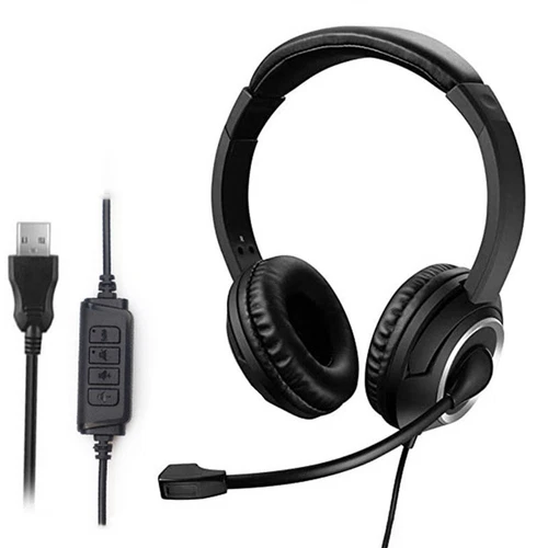 1X(Wired USB Headset Call Center Headset with Microphone Game Noise9510