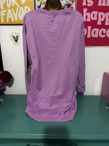 Disney Stitch Damen weiches Rippstrick Langarm Schlaf Liege Shirt Orchidee - Bild 2 von 3