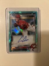 2021 Bowman Draft - Chrome  Pick Autographs Andrew Abbott Green Refractor /99 