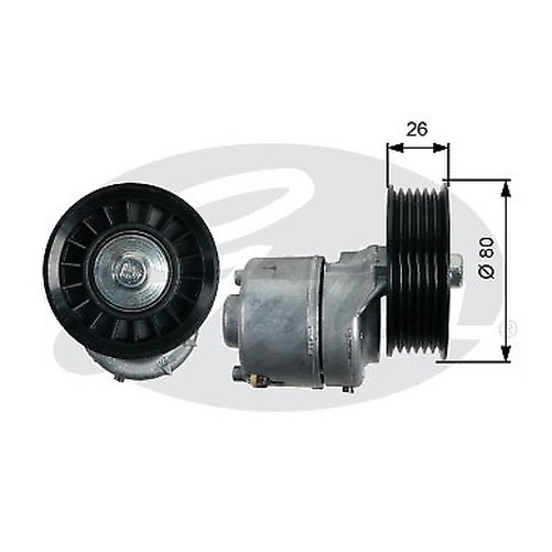 Gates T39222 Spannrolle + Riemenscheiben Ford Fiesta Limousine 1,8 55Kw 75C-image