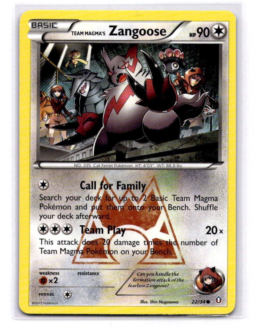 Team Magma's Zangoose Double Crisis 22/34 LP