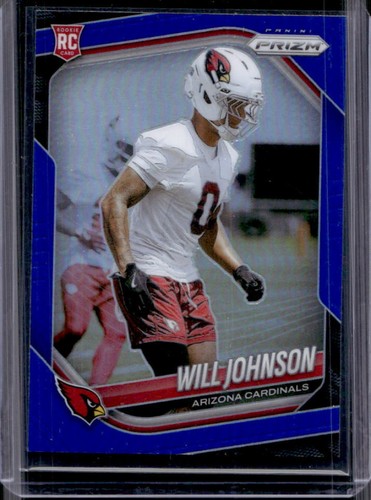2025 Panini Prizm Will Johnson RC Blue Rookie #370 Cardinals