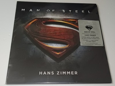 Hans Zimmer   Man Of Steel Soundtrack Silver & Black Vinyl 2LP Limited/1000 NEW