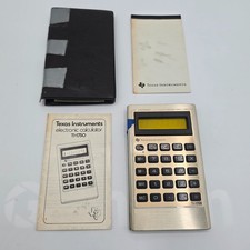 Vintage Texas Instruments TI-1750 Calculator Made Japan w/ Manual and Case