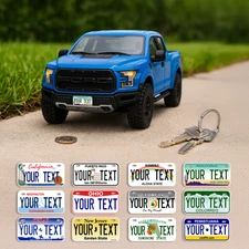Custom RC car license plate | scale model 50 States | Fits 1/8, 1/10, 1/12, 1/14