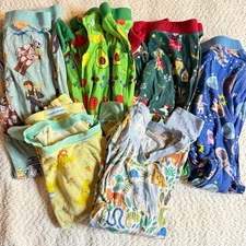 LITTLE SLEEPIES 5/6 LOT Long Sleeve Pajama Tops and Bottoms