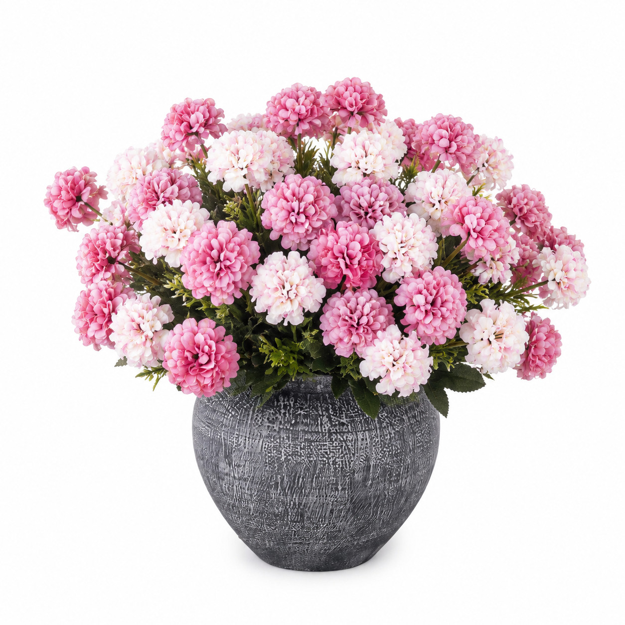 4Pack Artificial Hydrangea Flowers Silk Bouquet 10 Heads Each Wedding Home Decor