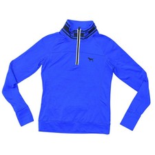 PINK Ultimate Women's XS Pullover Sweatshirt Blue Long Sleeve 1/4 Zip