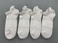 4 Pairs Bombas Performance Midweight Women Size L Apricot Ankle Socks
