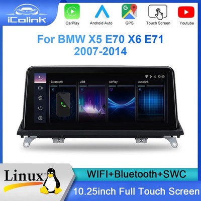 10,25'' Linux Autoradio für BMW X5 E70 X6 E71 CIC CarPlay Auto Touchscreen WIFI
