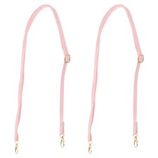 2 Pcs 51 Inch Leather Purse Handle Strap  Adjustable Length Strap Light Pink