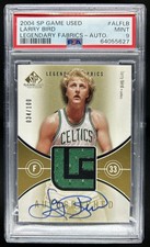 2004-05 SP Game Used Larry Bird Legendary Fabrics Patch Auto #/100 Celtics PSA 9