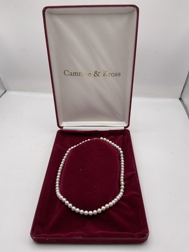 Camrose & Kross Pearl Necklace Jacqueline Kennedy Collection Boxed