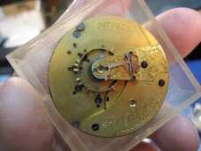 18s Waltham OF pocket watch movement w good staff