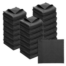 100 x Eyeglass Microfiber Cleaning Cloth 5.5"x5.5" Glasses Cloth, Black
