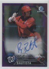 2016 Bowman Chrome Prospect Purple Refractor 145/250 Rafael Bautista Auto w5b