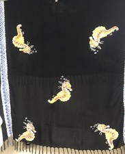 Large 48" x 66" Batik Seahorse Sarong Wrap Swimsuit Cover-Up