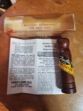 VTG. FAULK'S PREDATOR CALL MODEL P-60 W/BOX & PAPER WORK. NICE!