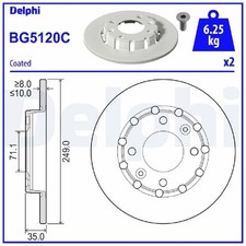 2x Bremsscheibe hinten für Citroen C3 4 CC C4 3 BA X BD | 26247203
