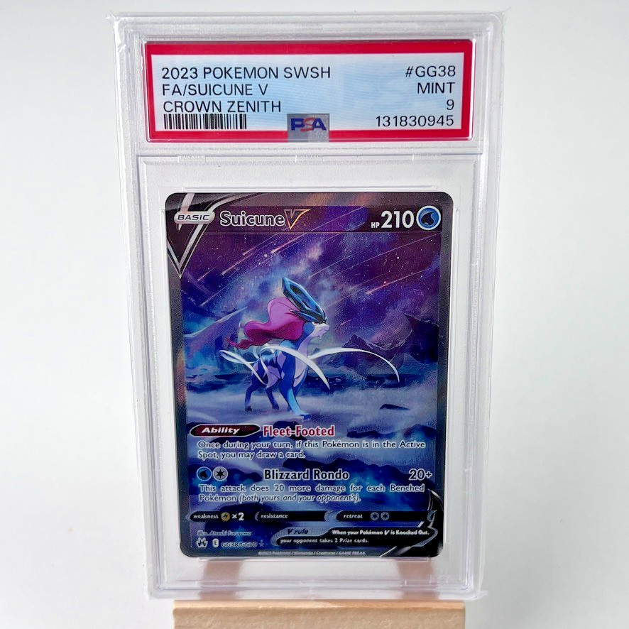 Pokémon: Suicune V GG38/GG70 SWSH: Crown Zenith: Galarian Gallery Holo PSA 9