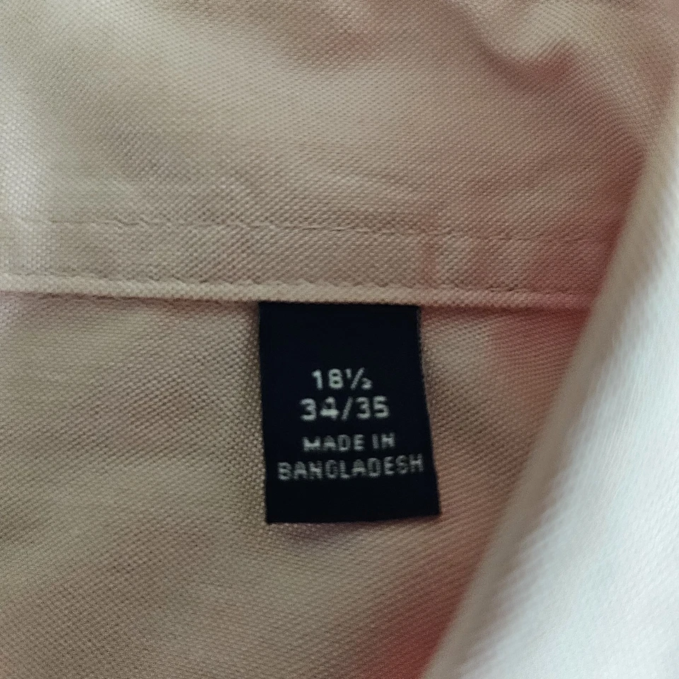 Eagle Shirtmakers Mens Size 18.5 34/35 Dress Shirt Reg Fit Pink Solid OEKO TEX - Image 4 of 4