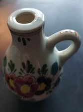 Vintage Delft Multi Color Hand Painted Floral Small Jug Pitcher 4" Signed - 49
