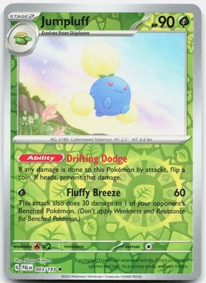 Jumpluff Reverse Holo SV02: Paldea Evolved 003/193 NM Naoyo Kimura