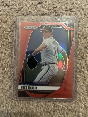 Panini 2025 Prizm Greg Maddux Atlanta Braves Red Prizm #67 Serial /299