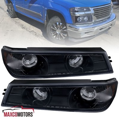 Black/Smoke Corner Lights Fits 2004-2012 Chevy Colorado GMC Canyon Signal Lamps