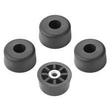 4 Extra Large Tall Black Rubber Feet w/Metal Insert 1.500" W x .750" H -