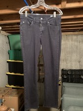 Rag  Bone Cate Mid-Rise Ankle Skinny Jeans in black stretch denim, size 29.