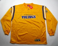 Vtg NWT NOS Y2K Minnesota Vikings Jersey Shirt Sweatshirt XL NFL Football 2000s