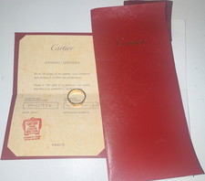 Cartier 18K Yellow Gold Engraved Band Ring Si...