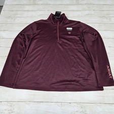 Ariat Tek Team Mid States 1/2 Zip Sweatshirt Women XL Malbec Heather 10054306