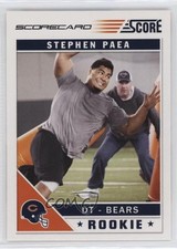 2011 Score Rookie Scorecard Stephen Paea #390 9mb