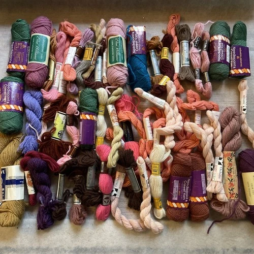 Lot 60 Vintage Wicking Yarn Crewel Embroidery Thread Cards Cross Stitch 15 Oz video thumbnail
