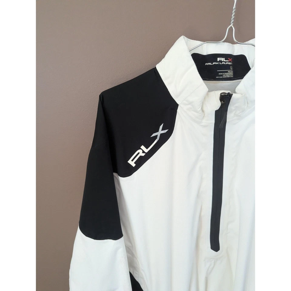 RLX Ralph Lauren Jacket Mens Large White Black Half Zip Golf Rain Windbreaker - image 4 of 4