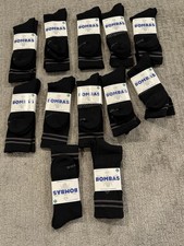 Bombas NWT Honeycomb Arch Support Stay Up Tech Lot Of 12 Socks Black/Gray XL