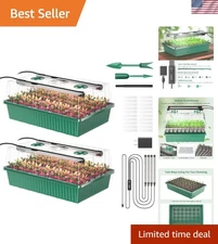 Reusable Seed Starter Kits with Adjustable Lighting & Humidity Control Domes
