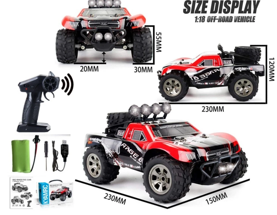 RC Monster Truck Buggy RAGE 61 ferngesteuertes Offroad Crawler Auto Car 2,4 Ghz - Bild 3 von 4